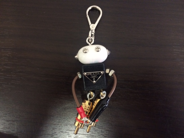 プラダ キーホルダー ロボット チャーム キーリング 45 PRADA ブリキ